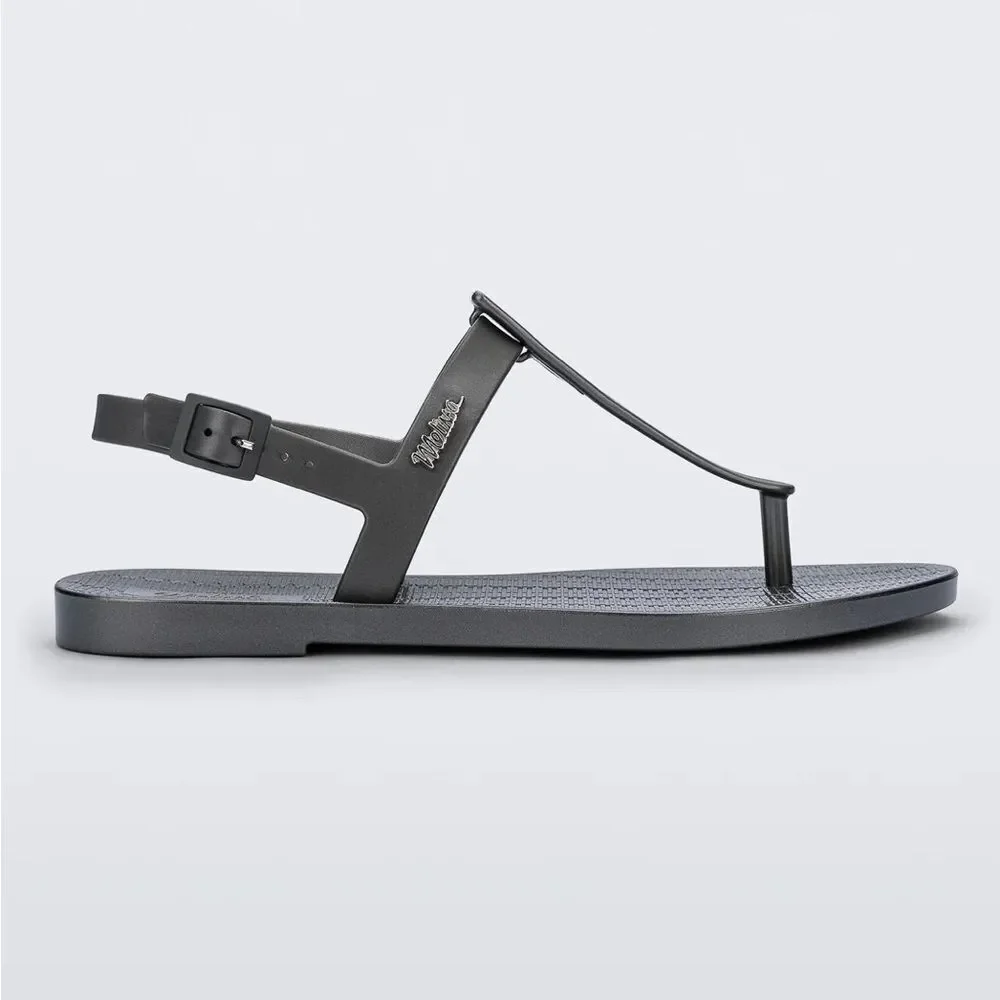 NEW- Melissa womens grey jelly Sandals- size 7